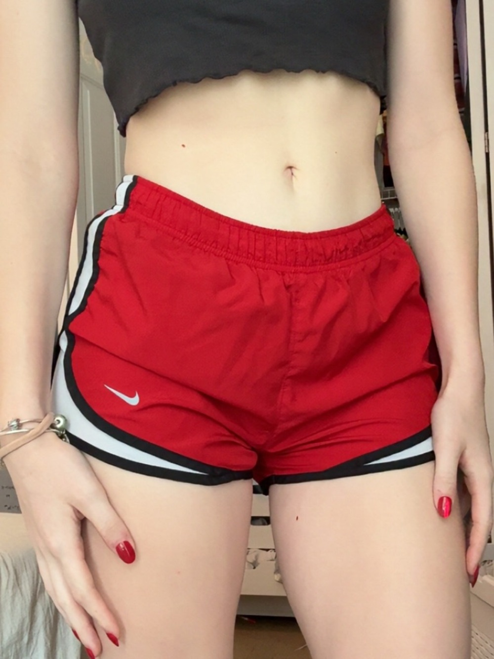 Nike Red Women's Athletic Running Shorts